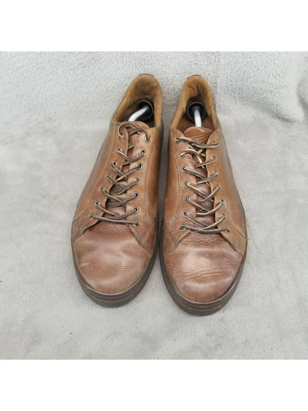 Thursday Shoes Mens Size 13 Brown Leather Lace Up Sneakers *Read*